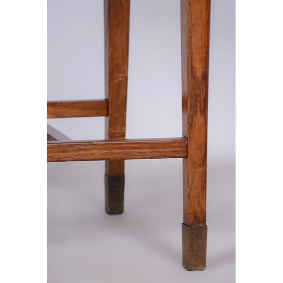 Image 1 of Tabouret vintage Art Deco en chêne, Tchécoslovaquie 1930