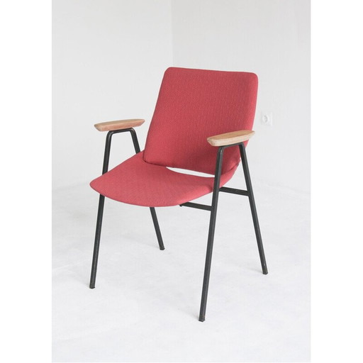 Chaise Lupina vintage en coquille de saumon par Niko Kralj pour Stol Kamnik, 1970
