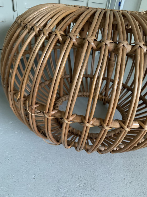 Image 1 of Pouf vintage en osier Franco Albini