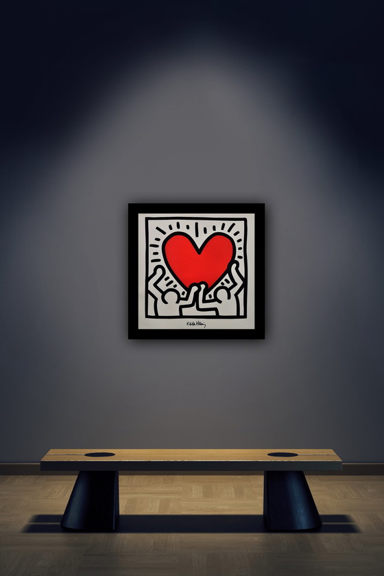 Image 1 of Keith Haring, signé avec l'enregistrement du droit d'auteur "Estate Of Keith Haring". Keith Haring. Sans titre, 1988". Offset