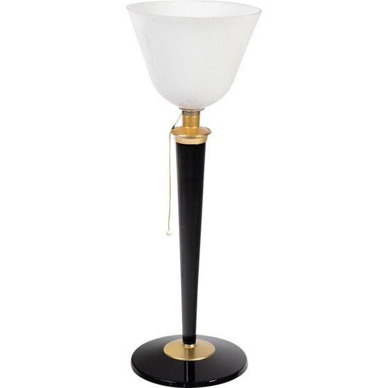 Image 1 of Lampe vintage Mazda en métal et bois, 1950