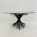 Table à café Gaine de Blé Noir Avec Or , 1970S