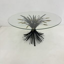 Table à café Gaine de Blé Noir Avec Or , 1970S