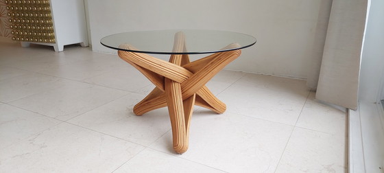 Image 1 of Table basse en bambou caramel Par Jan Paul