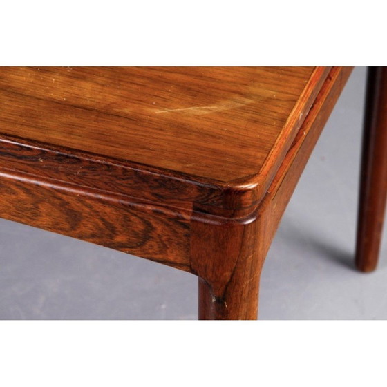 Image 1 of Table basse vintage en palissandre et formica noir par Ole Wanscher pour Frandsen et fils, Danemark 1960