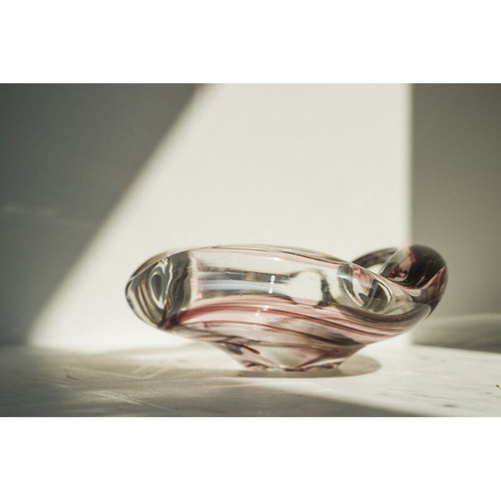 Image 1 of Cendrier en verre vintage Max Verboeket pour Maastricht Kirstalunie, Pays-Bas années 1950