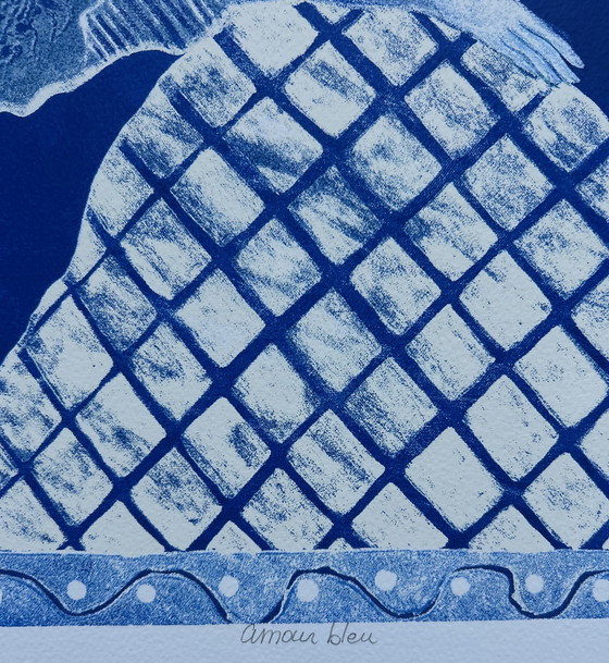 Image 1 of Sérigraphie Cecile de Bruijn - L'amour bleu