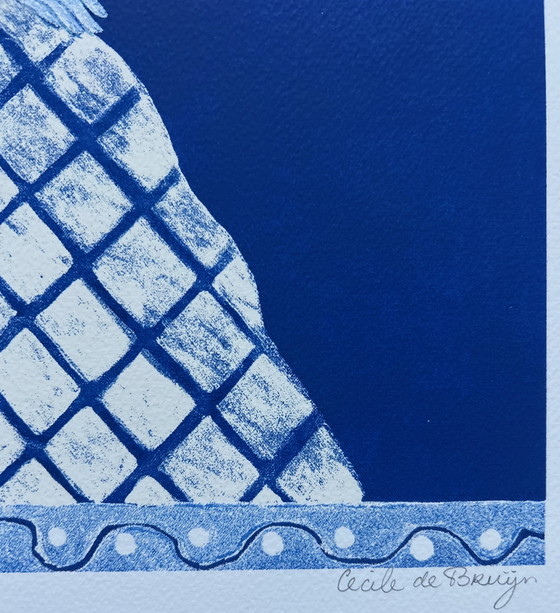 Image 1 of Sérigraphie Cecile de Bruijn - L'amour bleu