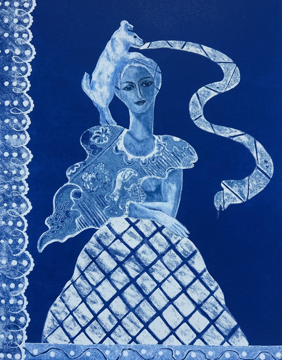 Image 1 of Sérigraphie Cecile de Bruijn - L'amour bleu