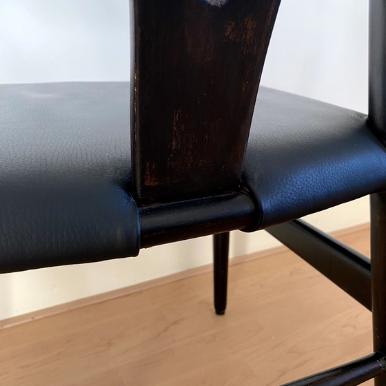 Image 1 of 4x Carl Hansen & Son Ch24 Chaise Wishbone tapissée