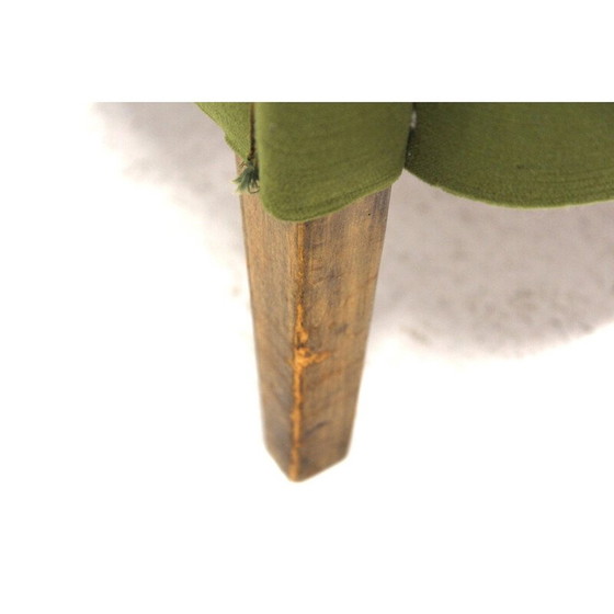 Image 1 of Fauteuil vintage en hêtre et velours, Suède 1950