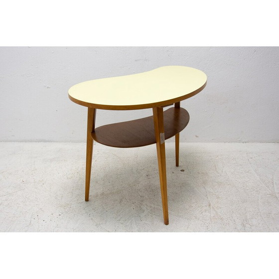 Image 1 of Table d'appoint du milieu du siècle en bois de hêtre et formica, années 1960