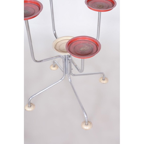 Image 1 of Porte-fleurs vintage Bauhaus tchèque en acier chromé, années 1930