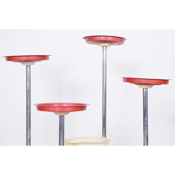 Image 1 of Porte-fleurs vintage Bauhaus tchèque en acier chromé, années 1930