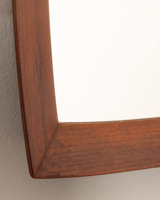 Image 1 of Miroir carré danois vintage en teck, années 1960