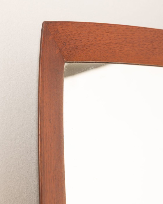 Image 1 of Miroir carré danois vintage en teck, années 1960