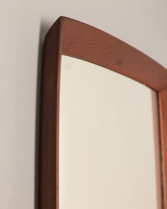 Image 1 of Miroir carré danois vintage en teck, années 1960