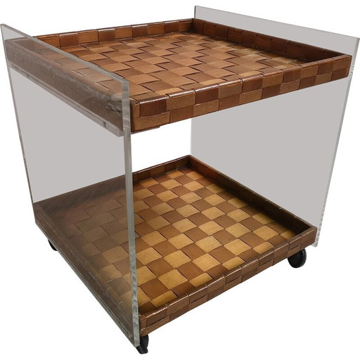 Table basse mobile en plexiglas, 1980