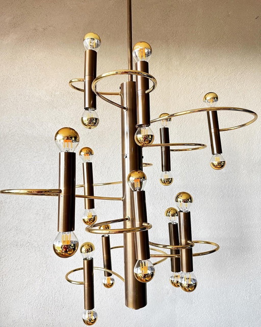 Lampe pendante vintage en spirale