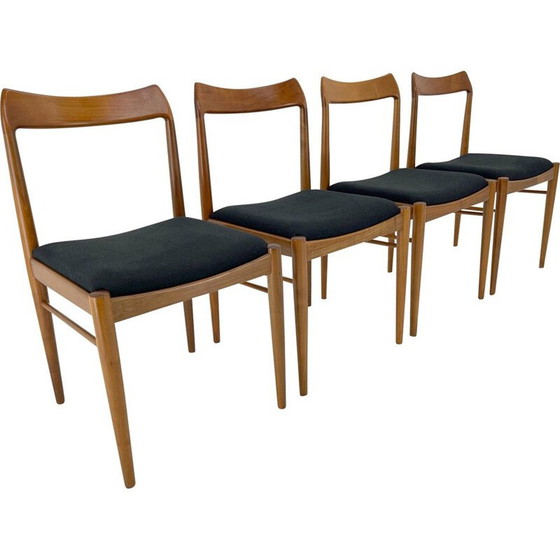Image 1 of Ensemble de 4 chaises de salle à manger danoises vintage, années 1960