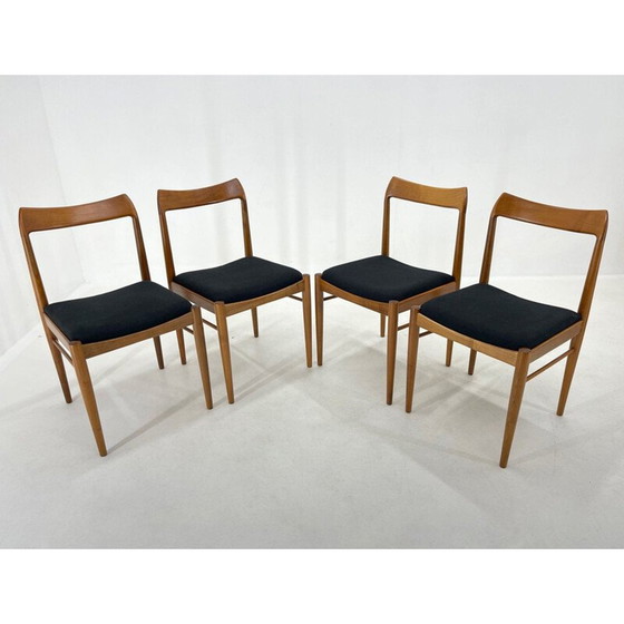 Image 1 of Ensemble de 4 chaises de salle à manger danoises vintage, années 1960