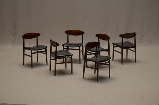 Ensemble de chaises de salle à manger Ejner Larsen & Aksel Bender Madsen