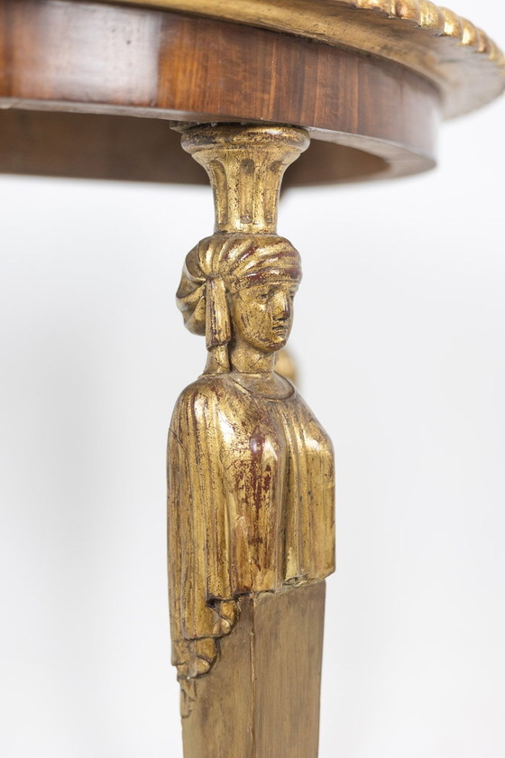 Image 1 of Console De Style Empire À Décor De Caryatides. Circa 1880.