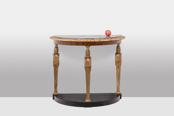 Image 1 of Console De Style Empire À Décor De Caryatides. Circa 1880.