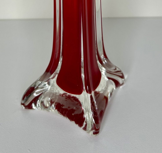 Image 1 of Vase en verre rouge foncé de Murano