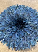 Juju Hat Bleu 60 Cm – Décoration Murale En Plumes Naturelles