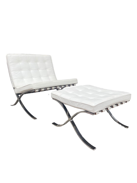 Image 1 of Chaise et pouf Barcelona, Mies Van Der Rohe pour Knoll