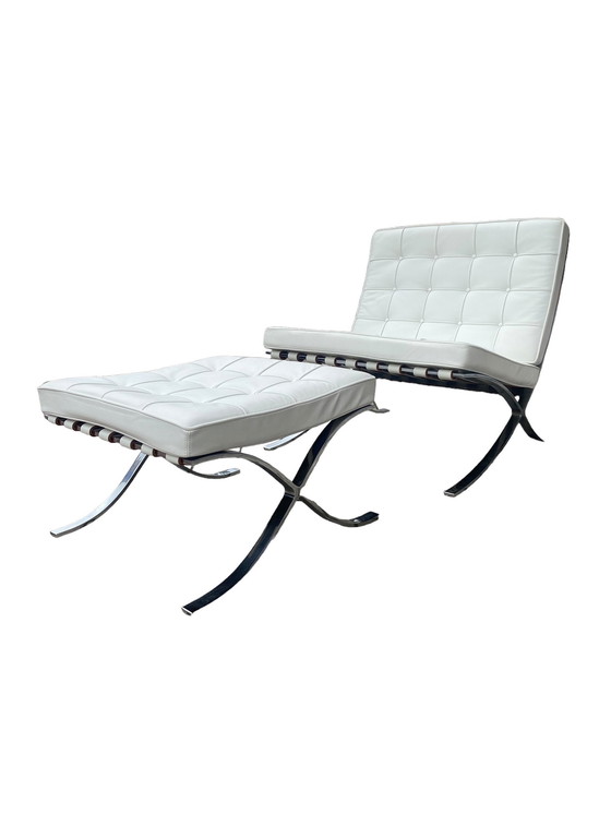 Image 1 of Chaise et pouf Barcelona, Mies Van Der Rohe pour Knoll