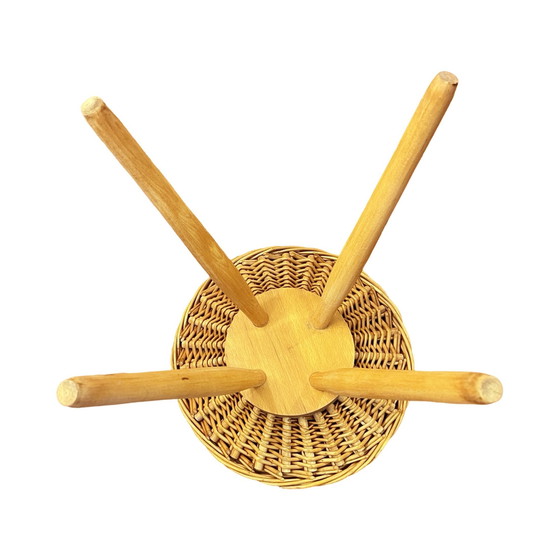Image 1 of Tabouret en rotin conçu par J. Kalous, Úluv, Tchécoslovaquie, années 1960