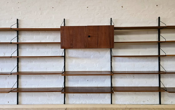 Image 1 of Rüster Mur d'étagères Poul Cadovius 60S 70S Mid Century Teak Unit Wall Vintage