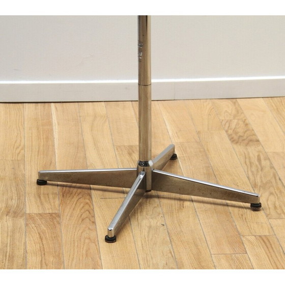 Image 1 of Porte-manteau industriel vintage en métal chromé et noir