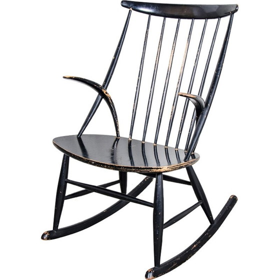 Image 1 of Chaise à bascule vintage par Illum Wikkelsø pour Niels Eilersen - années 1950
