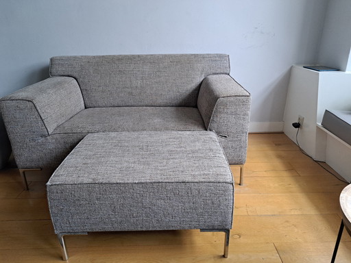 Bloq Loveseat With Hocker