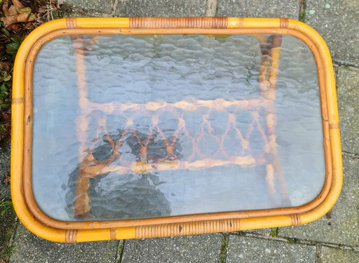 Table basse en rotin bambou vintage Petite table basse Table d'appoint belle