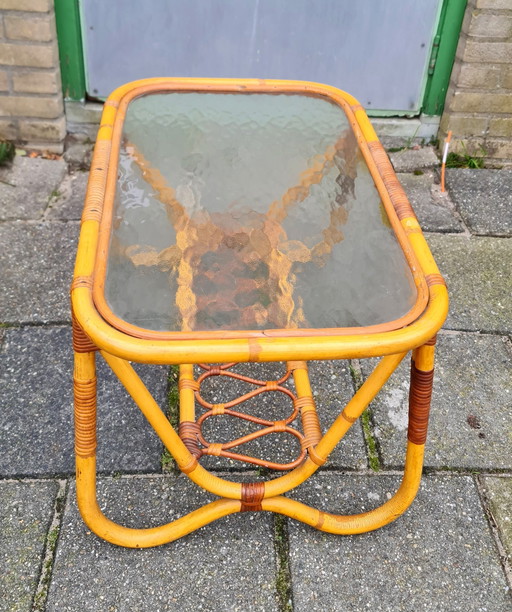 Table basse en rotin bambou vintage Petite table basse Table d'appoint belle