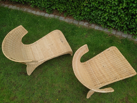 Image 1 of 2X Monika Mulder Sävö Chaise Longue Lounge Chair