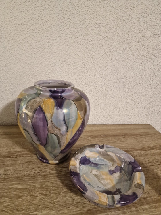 Image 1 of Vase et cendrier vintage en céramique