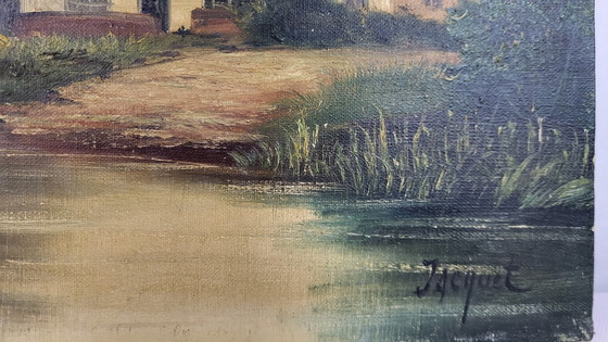 Image 1 of Tableau Peinture Hst Signé Jacquet (France)