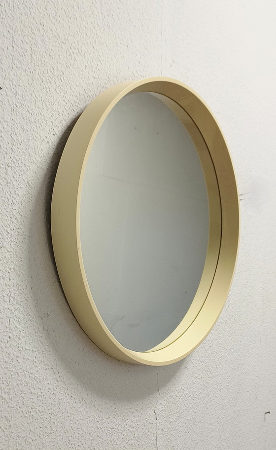 Image 1 of Miroir rond blanc des années 60