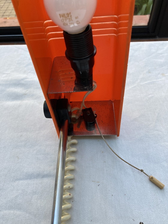 Image 1 of Lampe De Bureau, Orange Space Age Hauteur Réglable 
