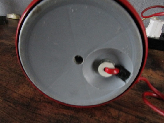 Image 1 of Lampe de table vintage rouge de Veneta Lumi, Italie, années 1970