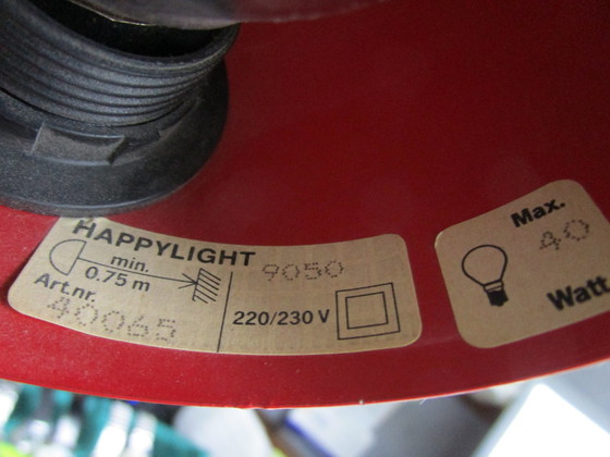 Image 1 of Lampe de table vintage rouge de Veneta Lumi, Italie, années 1970