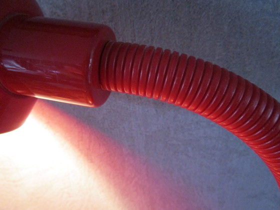 Image 1 of Lampe de table vintage rouge de Veneta Lumi, Italie, années 1970