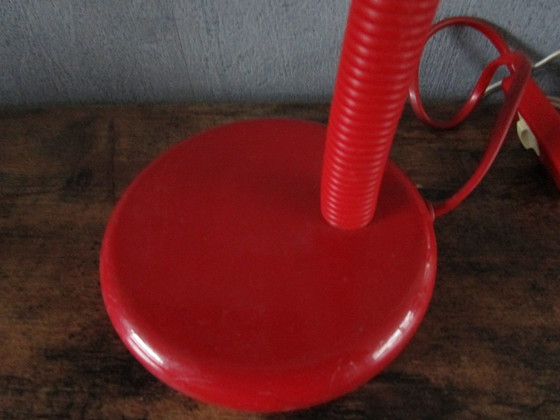 Image 1 of Lampe de table vintage rouge de Veneta Lumi, Italie, années 1970