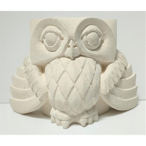 Image 1 of Hibou vintage en pierre sculptée, France 2010
