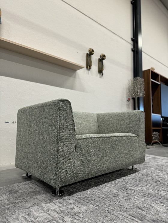 Image 1 of Gelderland 4800 Loveseat Sofa Salone Tissu Vert